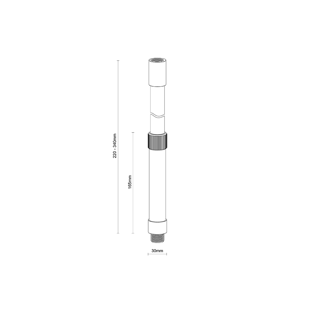 RISER ADJUSTABLE 220mm