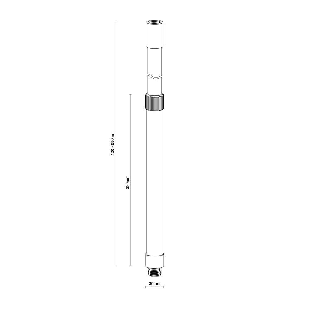 RISER ADJUSTABLE 420mm