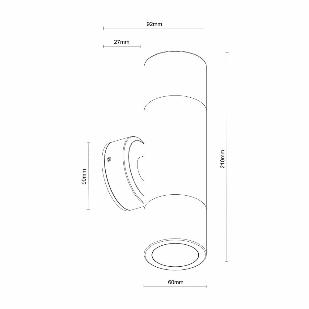 UP/DWN WALL LIGHT GU10