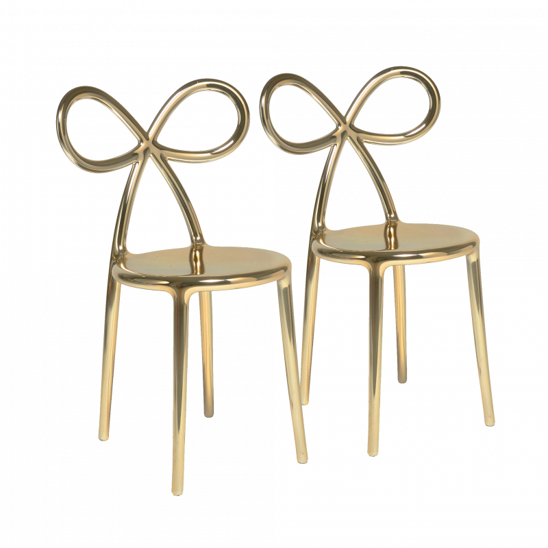 Ribbon Chair Metal Finish – Set of 2 pieces