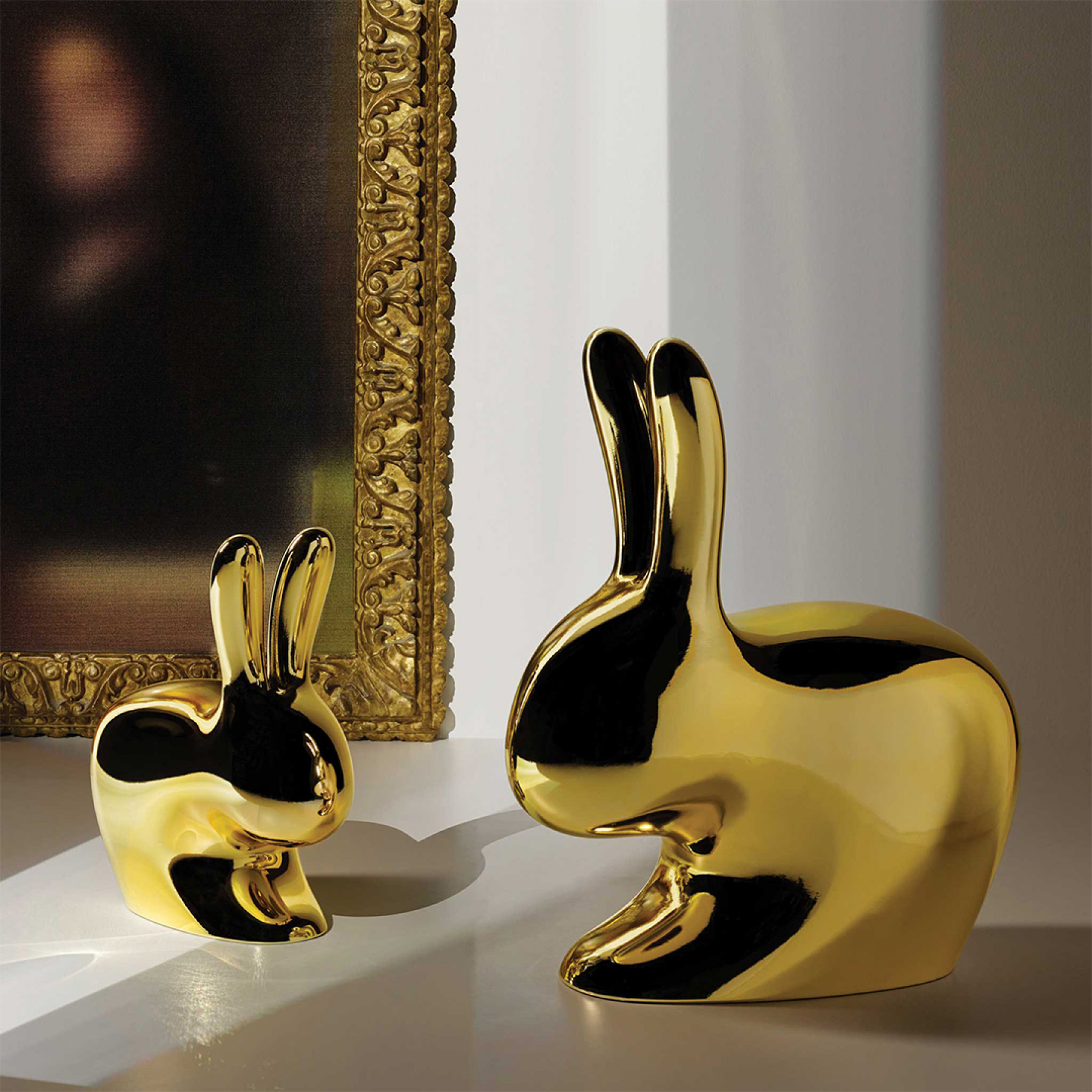 Rabbit Chair Baby Satin Gold