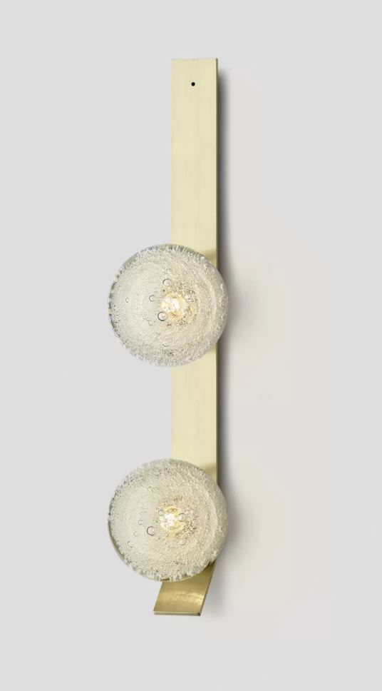 FIZI WALL SCONCE DOUBLE BALL WITH KICK