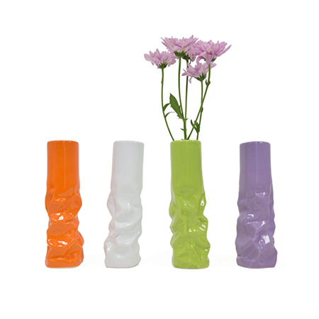 Featuredcrushed tube vase