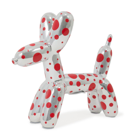 Balloon money bank polka dot doggy